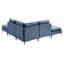 Canapé modulaire, canapé modulaire avec pieds en métal