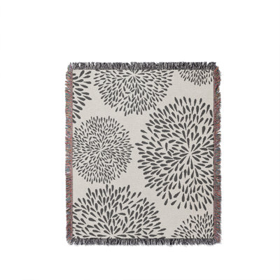 Floral  Cotton Throw Blanket