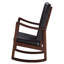 Chaise berçante brun foncé et espresso avec accoudoirs