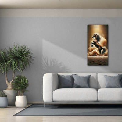"Marianne", "Prancing Horse" par Rey Klimt, art mural sur toile