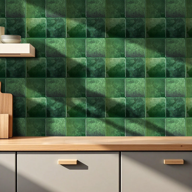 23cm x 23cm Peel and Stick Tile, Green