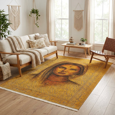 Bohemian Golden Muse 5' X 8' Area Rug