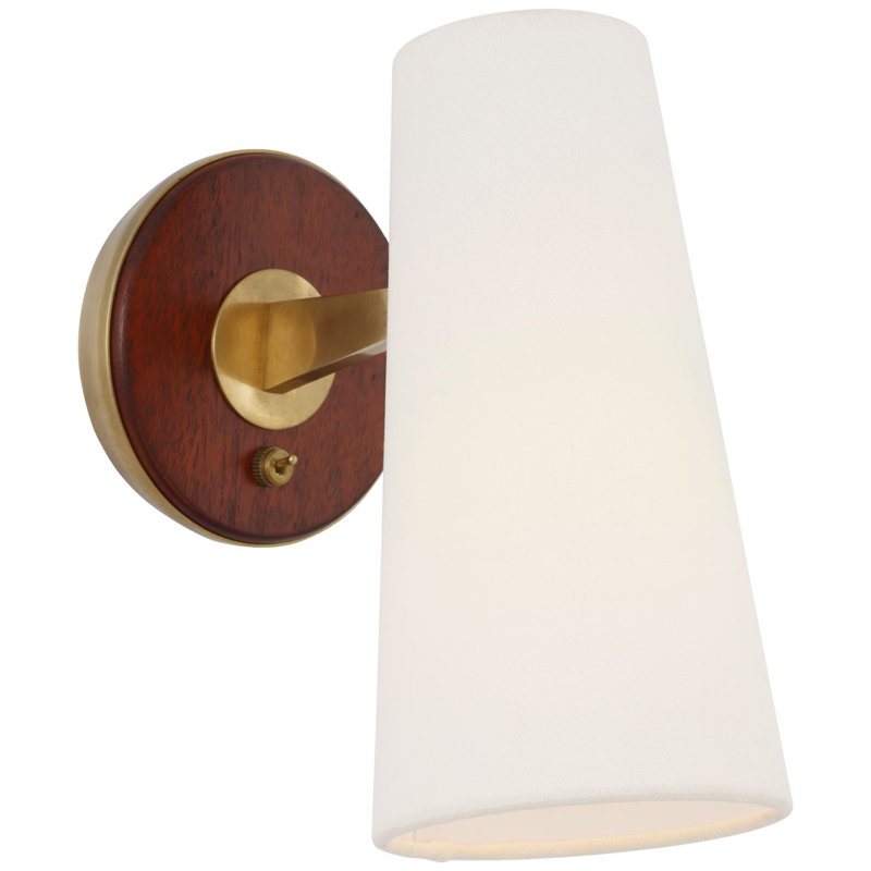 Olina 1 - Light Armed Sconce, Hand Rubbed Antique Brass