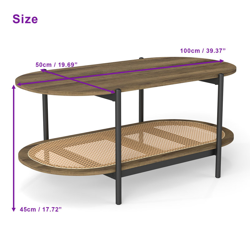 Four Leg Coffee Table with Storage