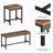 5 Piece Extendable Dining Table Set for 4-8 with Benches & Stools, Space-Saving Kitchen Set-1718507413-1718507409-1718507408