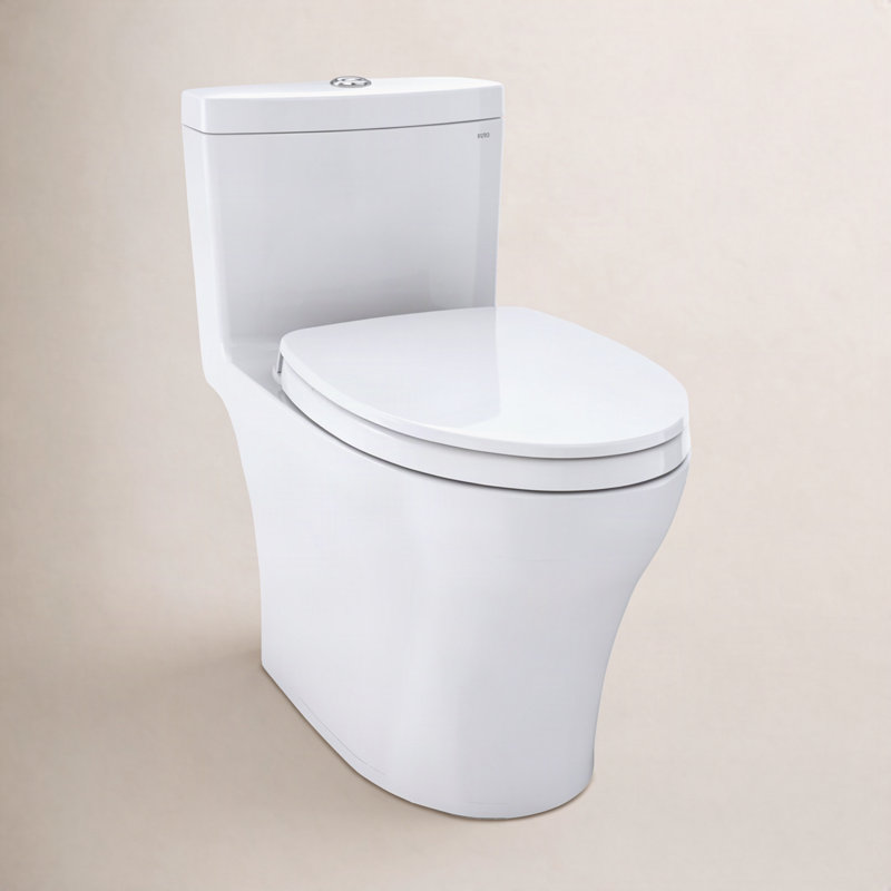 Aquia® IV Dual-Flush Elongated One-Piece Toilet (Seat Included), Cotton White