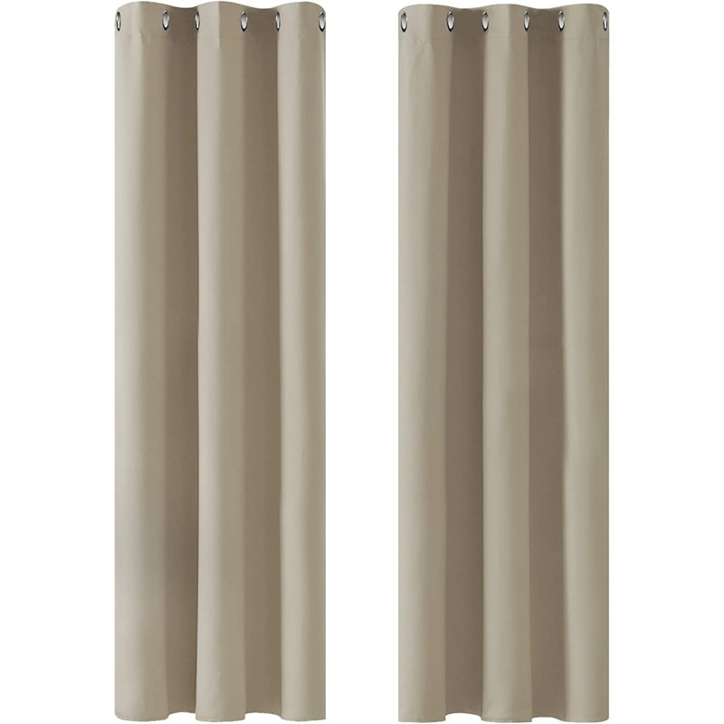 Blackout Curtain Pair, Black, 107 W x 214 D cm