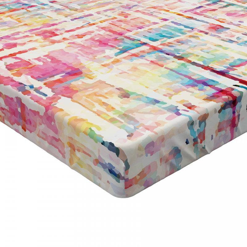 Microfiber Abstract Fitted Sheet, Twin XL Fitted Sheet