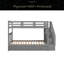 Lit superposé simple au-dessus de simple avec trois tiroirs pour chambre à coucher, dortoir Stairway-1899621747