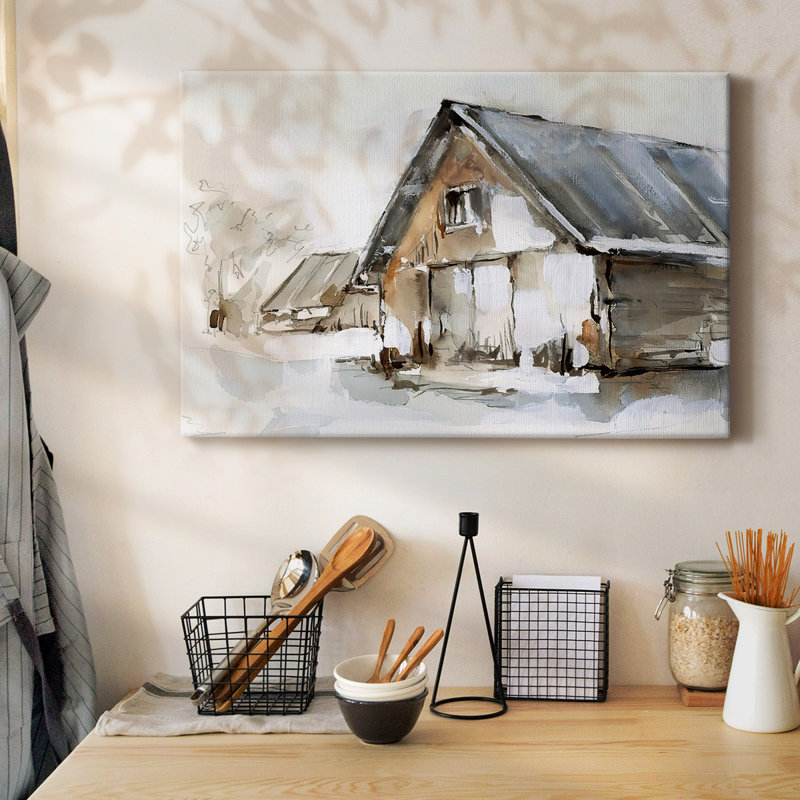 Toile tendue I-Gallery Dilapidated Barn, H 12 po x l 18 po