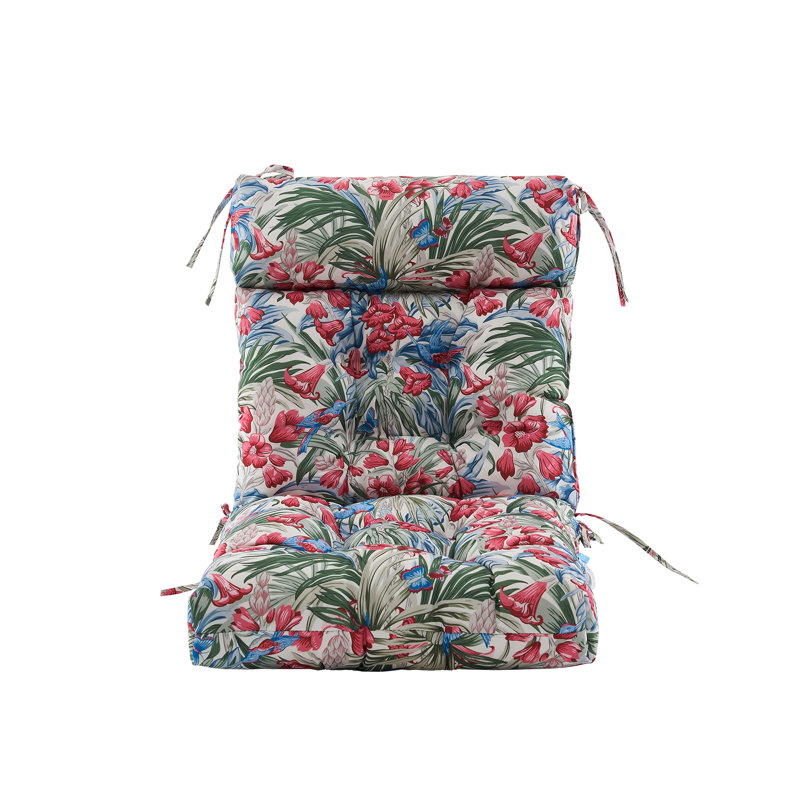 Coussin de dossier / siège d'extérieur, Motif floral multicolore 2