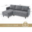 Canapé modulaire en L de 75,5 pouces avec rangement, canapé modulaire à 4 places, canapé-lit à siège profond confortable avec coussins de dossier moelleux, canapé en chenille moderne et confortable pour appartement