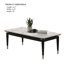Ensemble de table 3 pièces de style contemporain avec plateau en pierre frittée et pieds de flèches coiffées, parfait pour les espaces de vie modernes