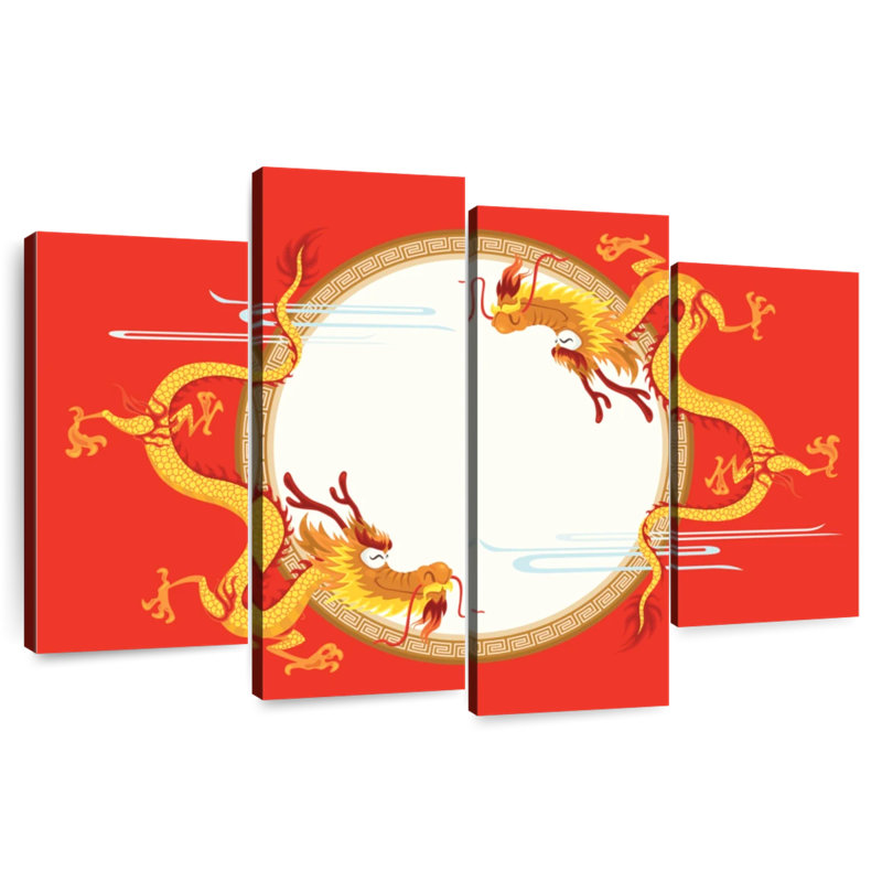 Joyeux dragon chinois Brampt, H 22 po x l 36 po