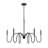 Jisele Matte Black 6 Light Chandelier-123222895