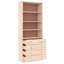 Beneccio 186.5cm H x 77cm W Solid Wood Standard Bookcase-2079790650