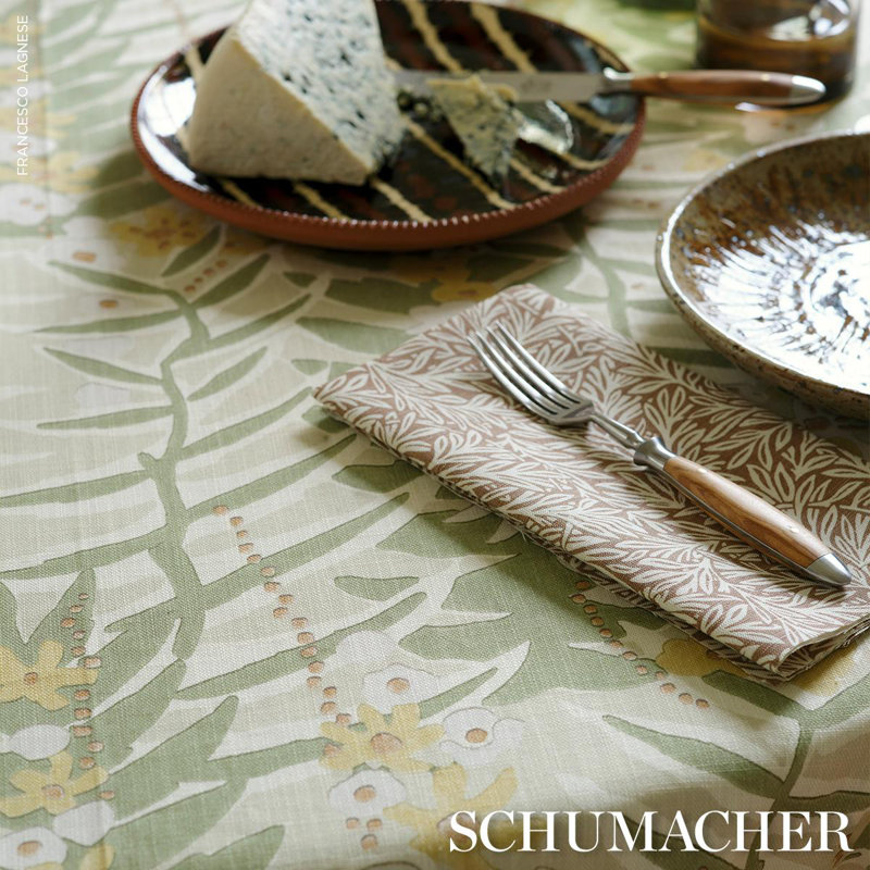 Willow Leaf Fabric, Mocha