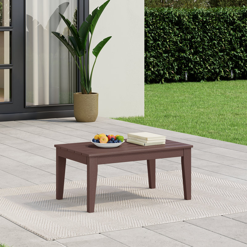 Laguna HDPE Patio Coffee Table, Brown