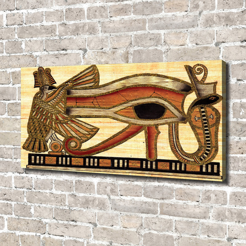 Egyptian Eye Papyrus - Wrapped Canvas Print