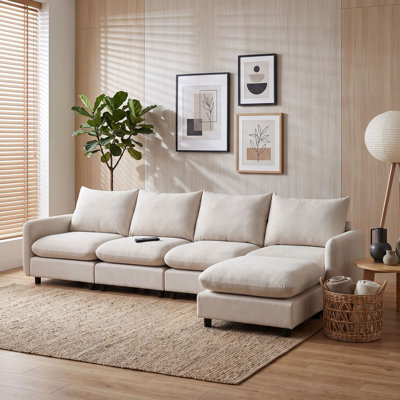 L-Shaped Sectional with Ottoman