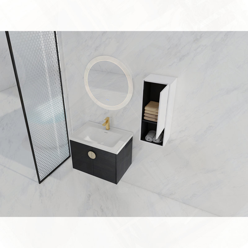 Meuble-lavabo mural avec évier en céramique