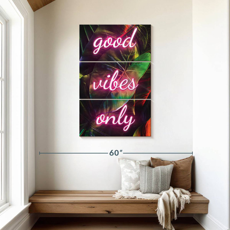 Tergel Good Vibes Only - néon, H 45 po x l 28 po