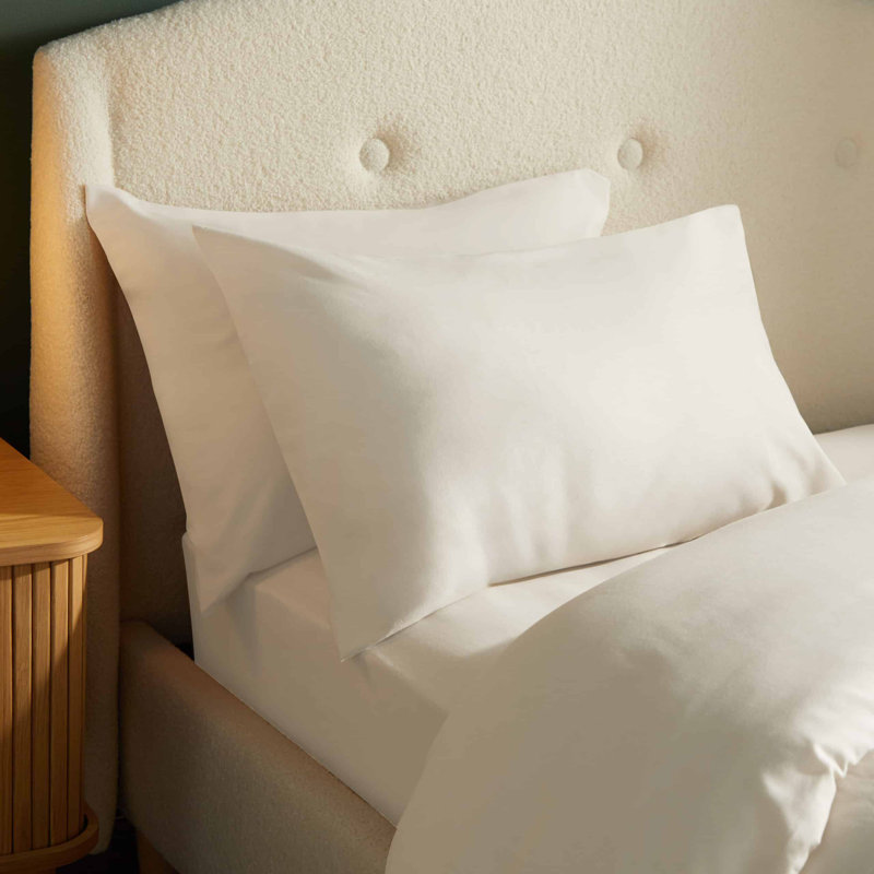 Silentnight Brushed Cotton Pillowcase Pair, Ivory