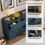 Commode d'appoint à 3 tiroirs (bleue)-79273911