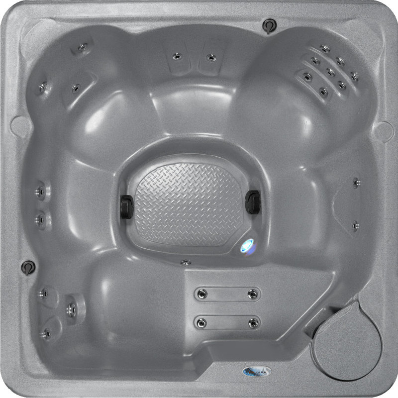 Inland™ 5-6 Person Lounger Plug and Play Hot Tub Spa with 24 Hydrotherapy Jets, Stainless Steel Heater, Digital Control, LED Lighting, Insulated Cover Included