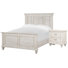 California King Shutter Panel Bed With Nightstand