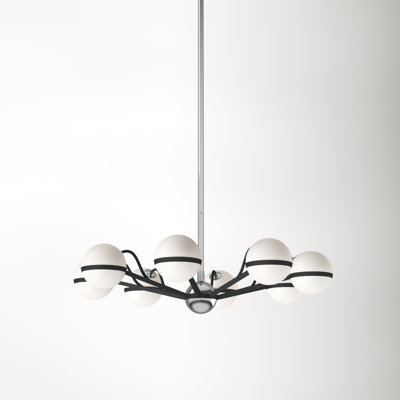Ryter 8 - Light Metal Sputnik Chandelier