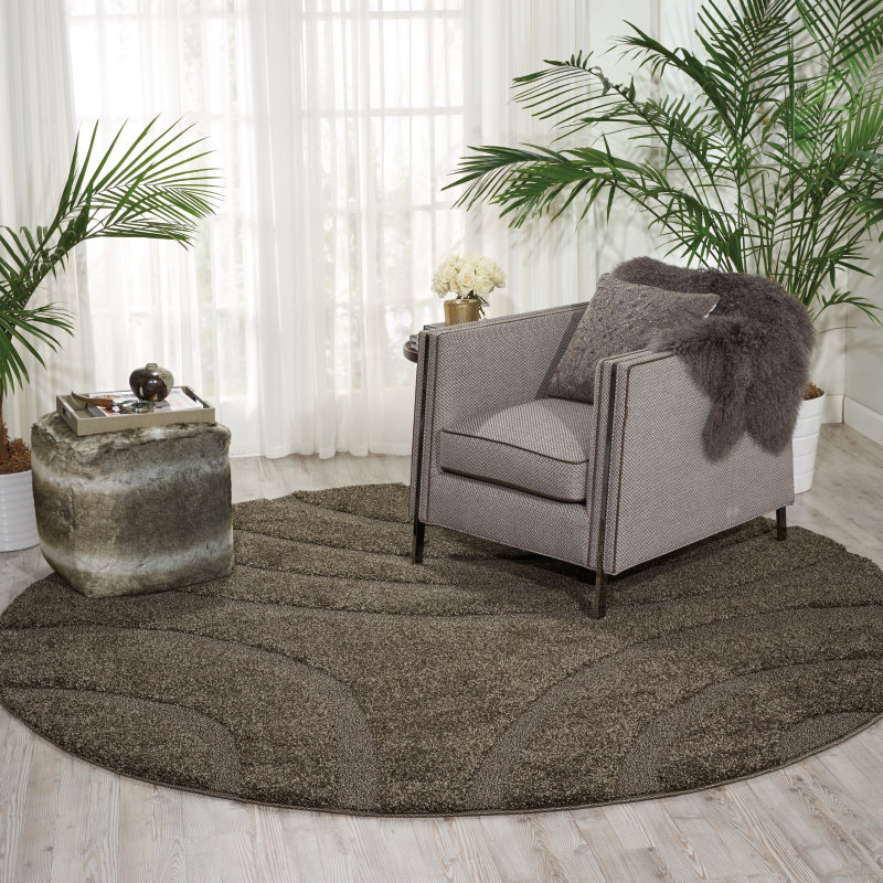 Tonette Abstract Indoor Rug, Round 8'2"