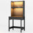 64"H Computer Desk with LED Light & Power Outlet, Home Office Desk with 2 Drawers and Display Shelves-513112387