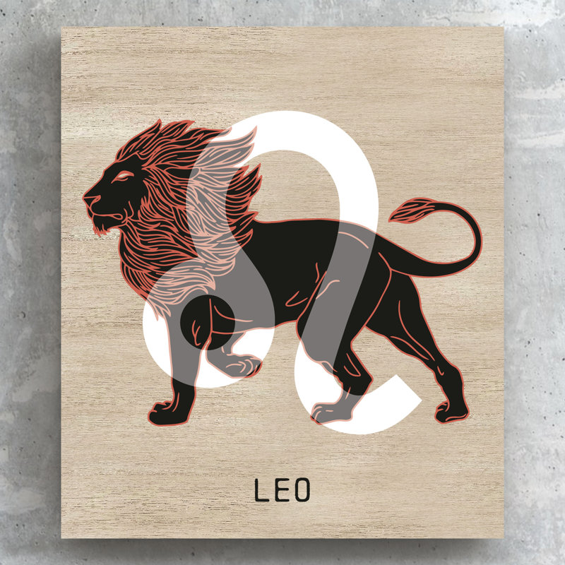 Kana Zodiac Leo - Print on Wood