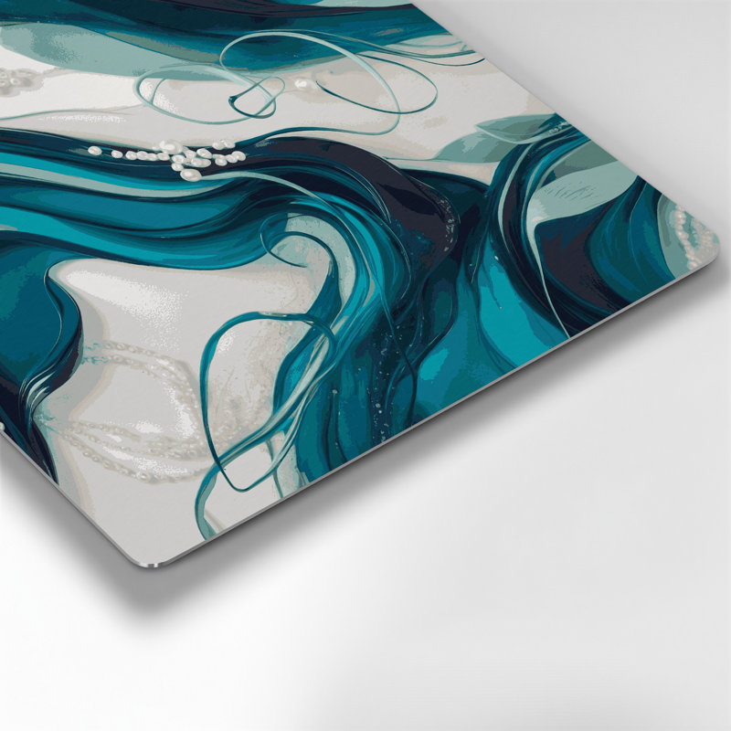 «Lyrical Abstraction 89», art mural en métal vert, H 16 po x l 16 po