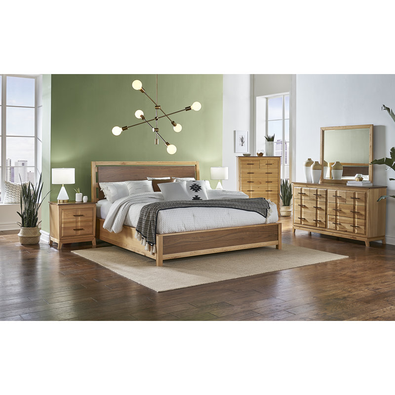 Athea Solid Wood Platform Bed, Queen