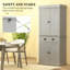 Armoire de cuisine moderne avec lumières DEL, tablettes de porte, tiroir et tablettes de rangement réglables | Idée de cadeau-1908789953