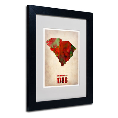 " South Carolina Watercolor Map " by Naxart