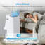 Climatiseur portatif, ventilateur de déshumidificateur 3-en-1 à courant alternatif 14 000 BTU, silencieux avec télécommande et affichage à DEL, auto-évaporant, trousse d'installation facile pour fenêtre et roues pour le garage, blanc