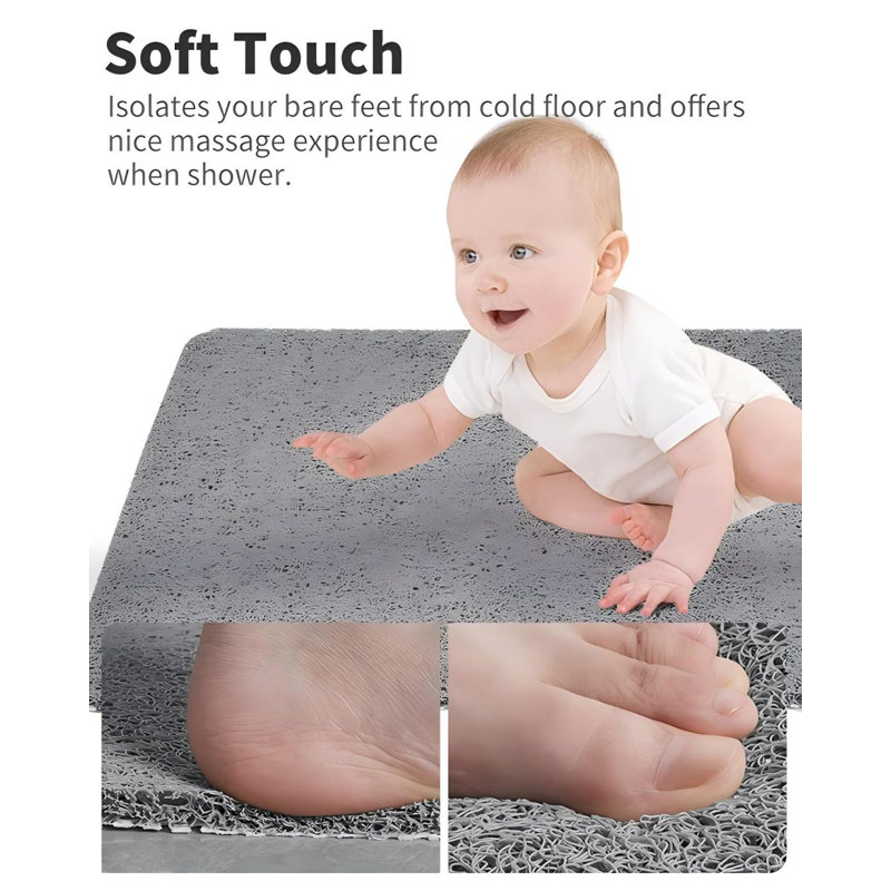 Non-Slip Comfortable Textured Surface Bathroom Mat, Quick Drying And Easy To Clean, Suitable For Wet Areas, No Suction Cup