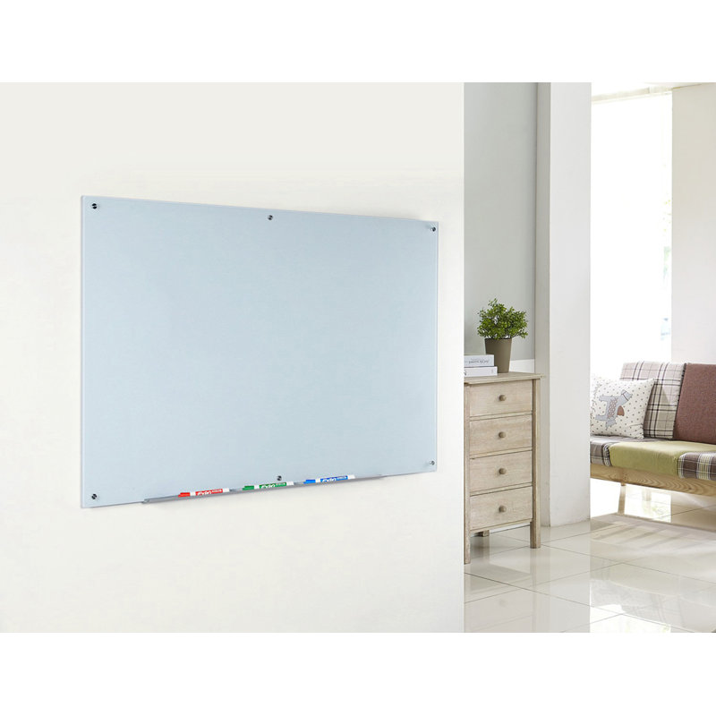 Audio-Visual Direct Non-Magnetic Glass Dry-Erase Board, 36" x 59"
