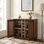Armoire à liqueur évidée cannelée de style Mid-Century, armoire buffet avec porte-verres à vin et support à vin, armoire de rangement pour le salon, le vestibule, le couloir, la salle à manger, la cuisine