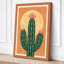 Saguaro at Sunrise Retro - Wrapped Canvas-1781982130-1781982134