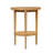 Round Decorative Side Table With Rattan Storage Shelf, Light Brown