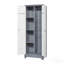 Armoire de rangement à balai 65 po, verrouillable, crochets pour buanderie - gris