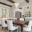 9-Light Dimmable Tiered Glass Chandelier