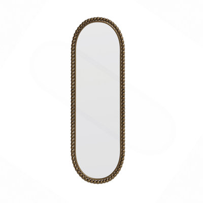 Iron Art Oval Retro Mirror, Antique Effect,Wall Hanging,Suitable For Living Room,Bedroom, Entrance