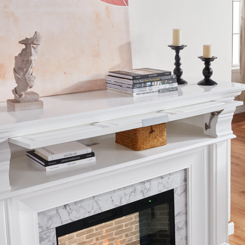 62IN GRAND MARBLE MANTEL FIREPLACE