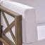 Causeuse X-Back en bois d'acacia - Ensemble modulaire avec coussins blancs résistants à l'eau-2133959679-2133959675