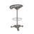 Cole And Grey Metal Weathered Antique Cast Iron Scroll Bar Stool With Cutout Textured Seat And Footrest